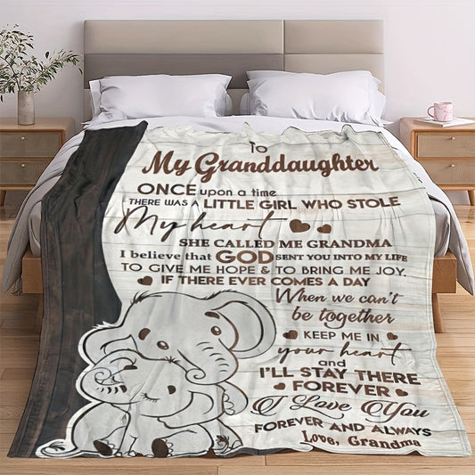 To My Granddaughter Gift - Print Envelope Blanket, From Grandma Flannel Blanket, Soft Warm Throw Blanket Nap Blanket For Couch Sofa Office Bed Camping Travel, Multi-purpose Gift Blanket For All Season - Temu ShopOnlyDeal