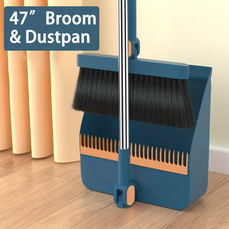 Upright Broom And Dustpan Set For Home And Office - Perfect For Sweeping Wood Floors, Pet Hair, And More - Indoor Housewarming Gift - - Temu ShopOnlyDeal