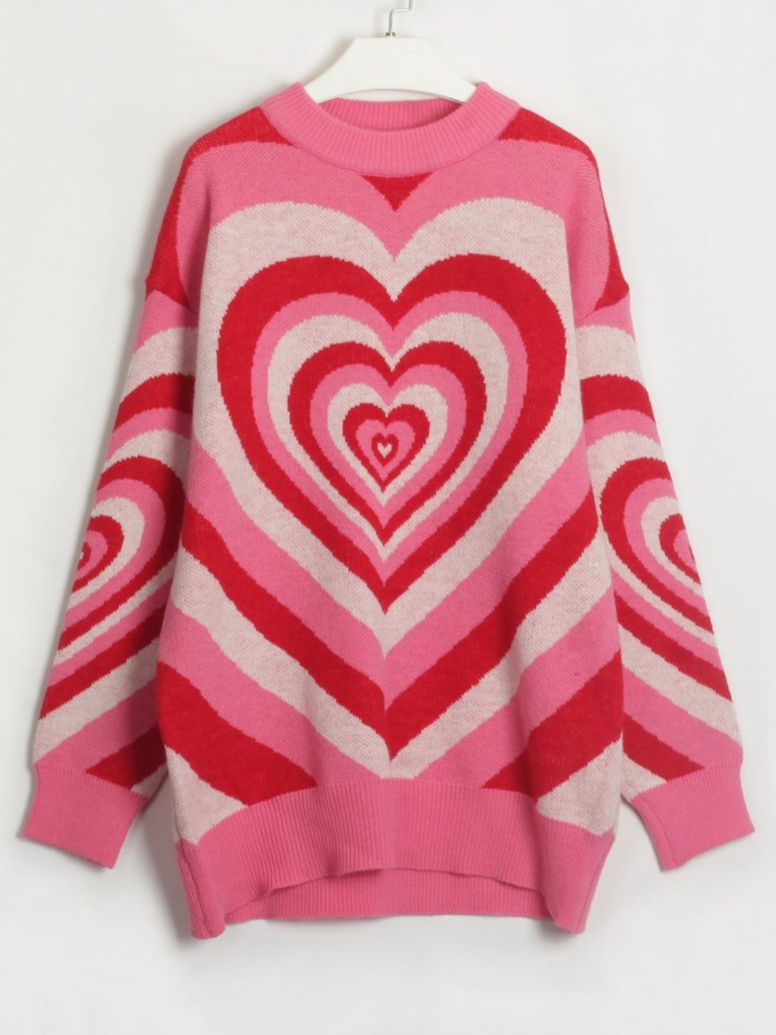 Heart Dropped Shoulder Sweater: Embrace Cozy Style with a Touch of Love and Elegance ShopOnlyDeal