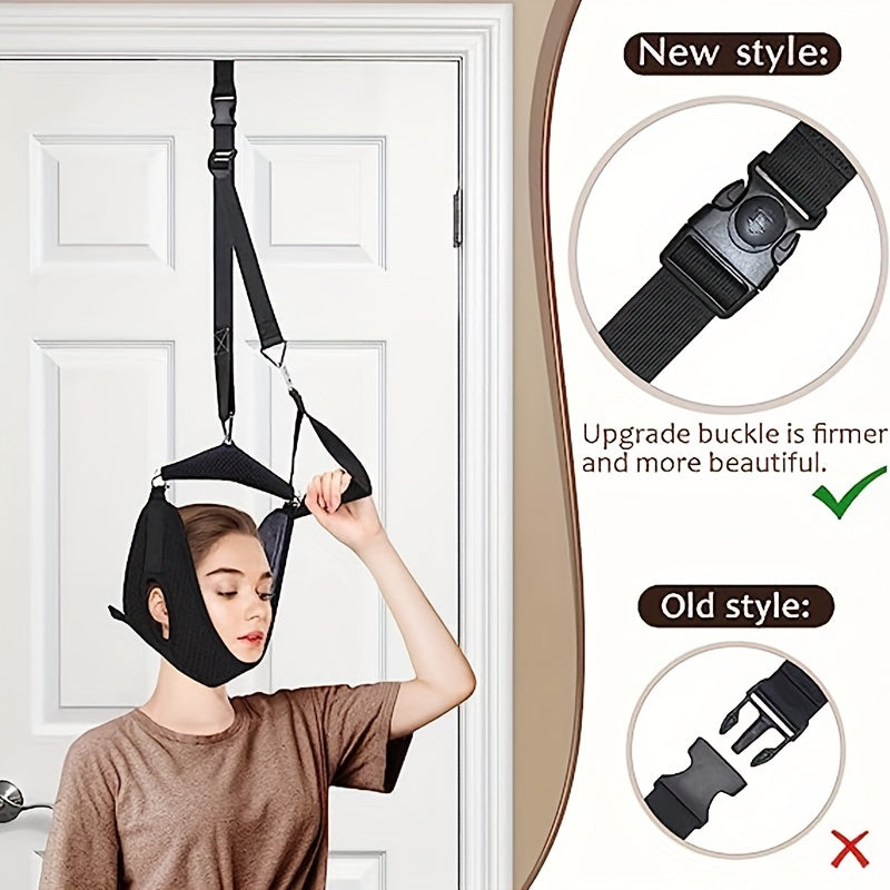 Neck Traction Device Straps (for ) Over Door For Home Use, Portable Neck Stretcher Hammock For Neck, Physical Therapy Aids For Neck Decompressor ShopOnlyDeal