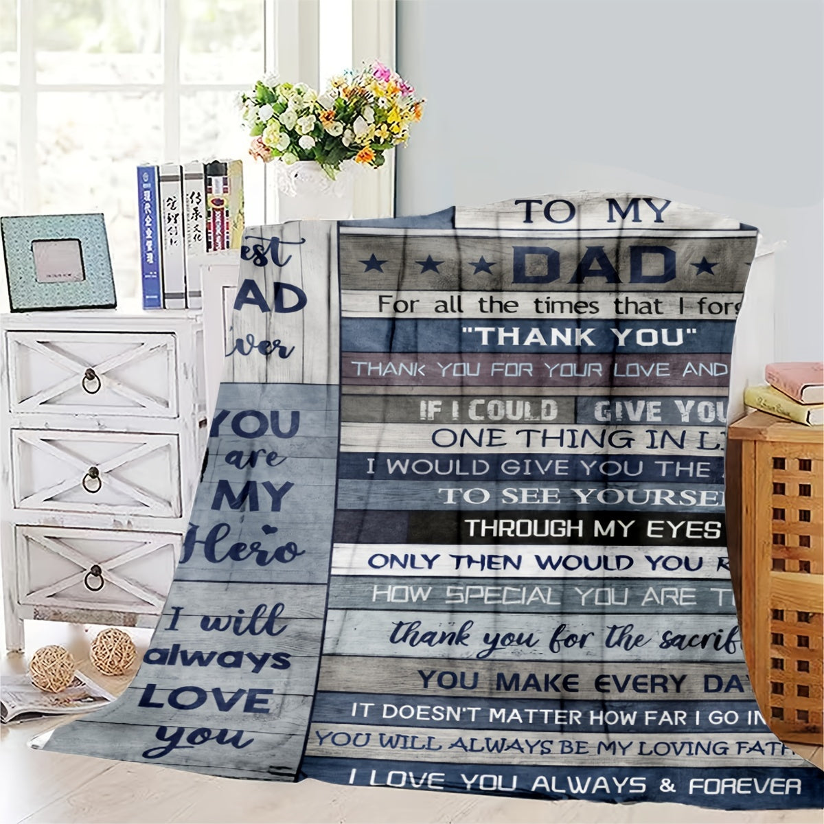 To My Father Flannel Blanket To My Dad Warm Cozy Soft Blanket For Bed Couch Sofa Office Travelling - Home & Kitchen - Temu ShopOnlyDeal