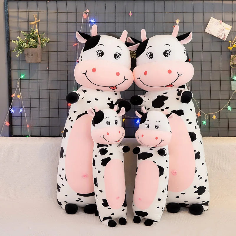 Milk Cow Plush Pillow Toys Soft Stuffed Cartoon Animal 70cm-100cm Lovely Creative Cattle Doll Bedroom Sleeping Pillow Cushion ShopOnlyDeal