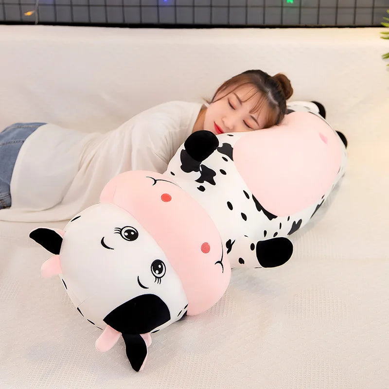 Milk Cow Plush Pillow Toys Soft Stuffed Cartoon Animal 70cm-100cm Lovely Creative Cattle Doll Bedroom Sleeping Pillow Cushion ShopOnlyDeal