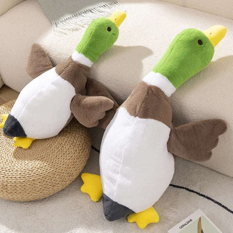 Kawaii Soft Big Duck Plush Toy 75-100cm Cute Large Goose Sleep Pillow Stuffed Animal Great Sofa Cushion Children Gift Room Decor Princess Ke Yue Toy Shop Store