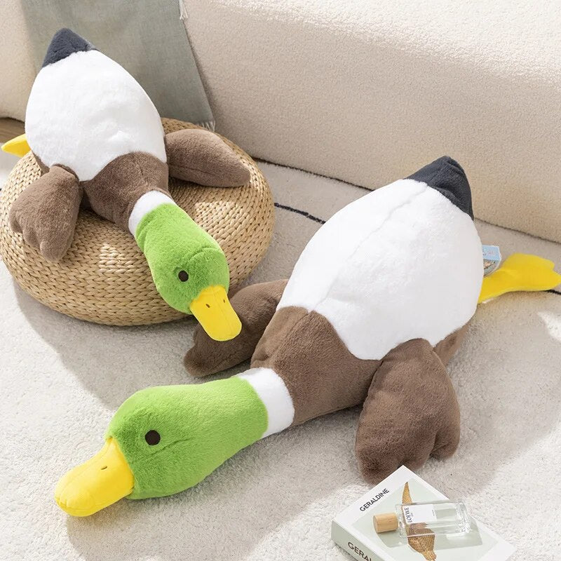 Kawaii Soft Big Duck Plush Toy 75-100cm Cute Large Goose Sleep Pillow Stuffed Animal Great Sofa Cushion Children Gift Room Decor Princess Ke Yue Toy Shop Store