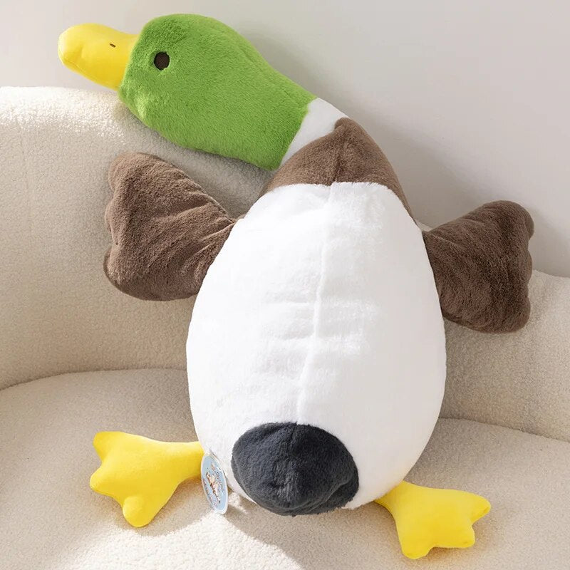 Kawaii Soft Big Duck Plush Toy 75-100cm Cute Large Goose Sleep Pillow Stuffed Animal Great Sofa Cushion Children Gift Room Decor Princess Ke Yue Toy Shop Store