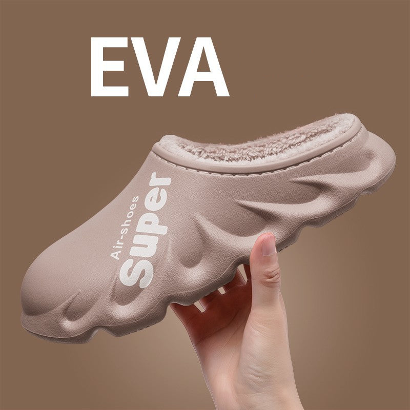 Home Slippers EVA Waterproof Warm Plush Indoor Shoes Couple Couple Shoes ShopOnlyDeal