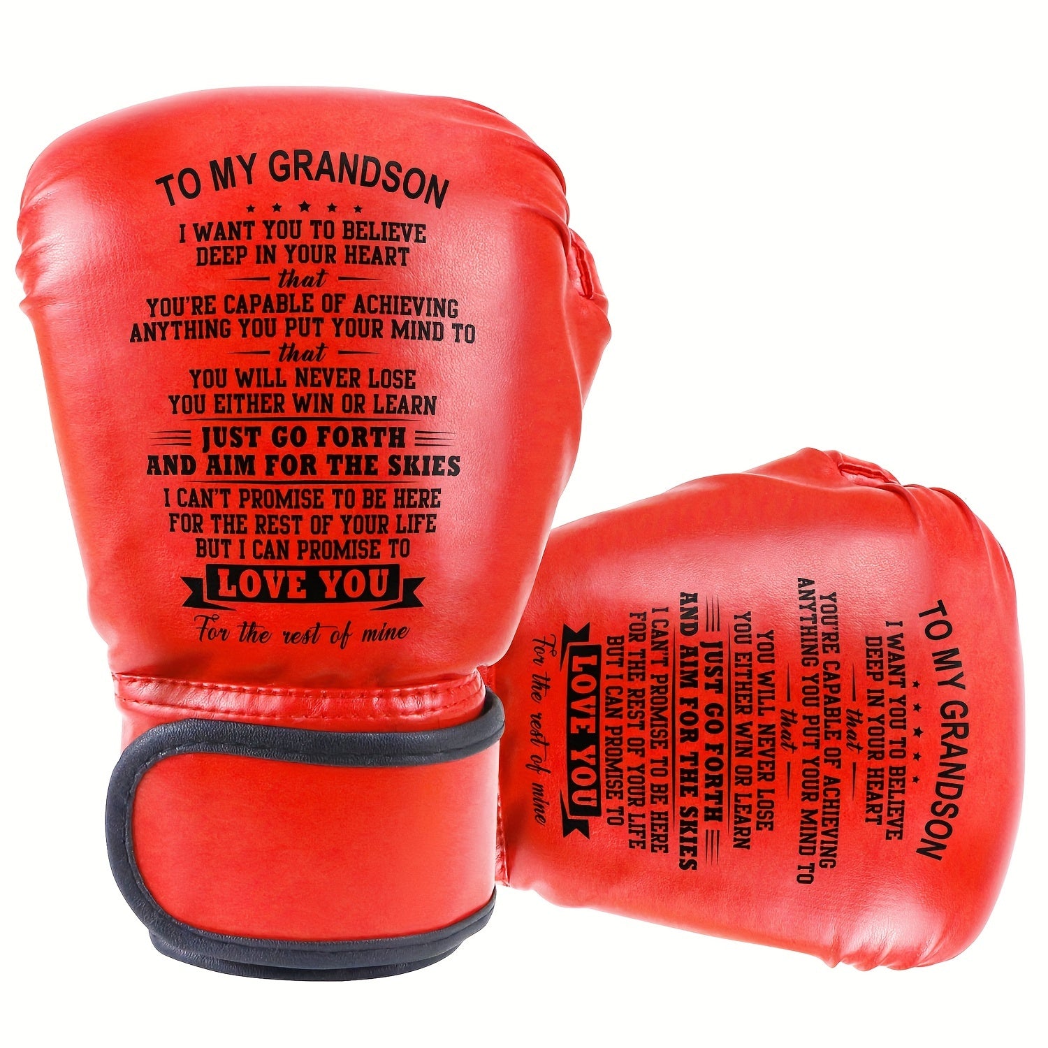 To My Grandson Engraved Boxing Gloves, Boxing Training Gloves, Kickboxing Gloves, Fighting Gloves, Perfect Birthday Christmas Gift For Grandson - Temu ShopOnlyDeal