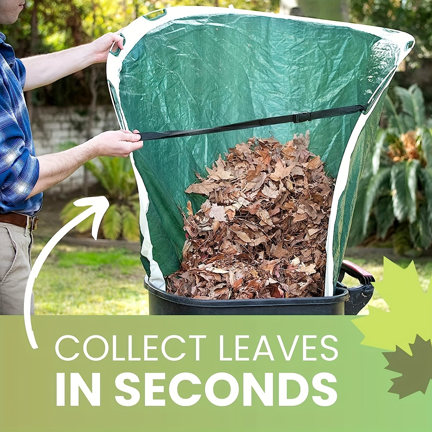 Pop-Up Multipurpose Garden Leaf Collector Bag - Essential Lawn and Garden Tool ShopOnlyDeal