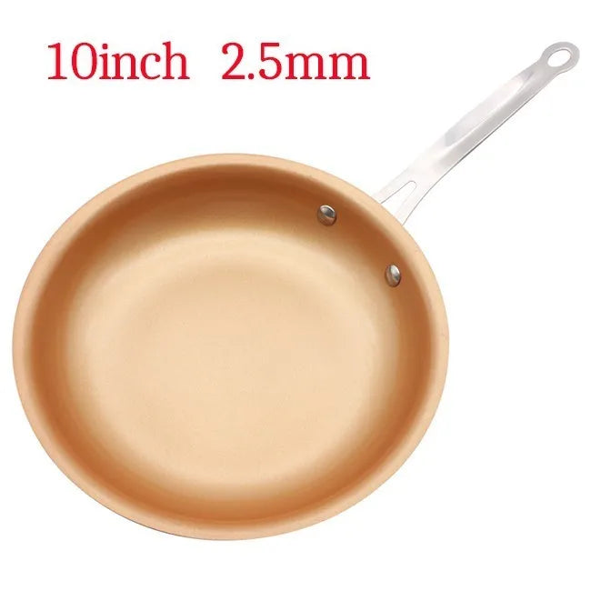 8/10/12 Inch non-stick Skillet Copper Frying Pan With Ceramic Coating Induction Cooking Frying Pan oven Dishwasher Safe Saucepan ShopOnlyDeal