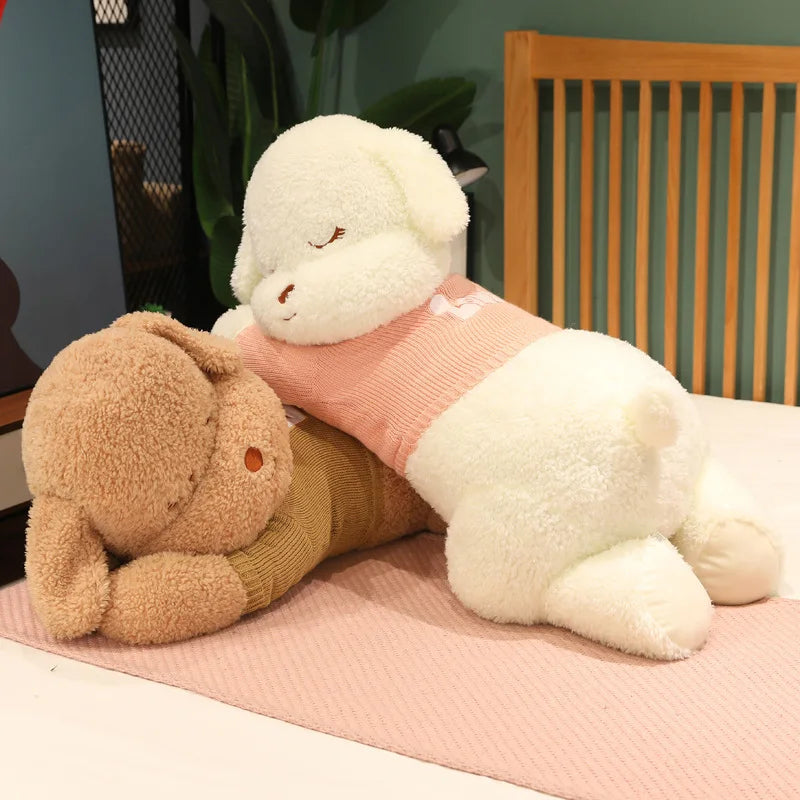 Cute Kawaii Puppy Dog Animal Plush Sleeping With Sweater dolls stuffed toys for children soft sleeping Teddy bear pillow ShopOnlyDeal