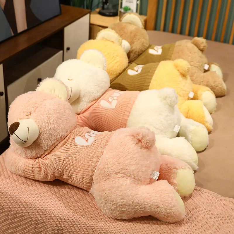 Cute Kawaii Puppy Dog Animal Plush Sleeping With Sweater dolls stuffed toys for children soft sleeping Teddy bear pillow ShopOnlyDeal