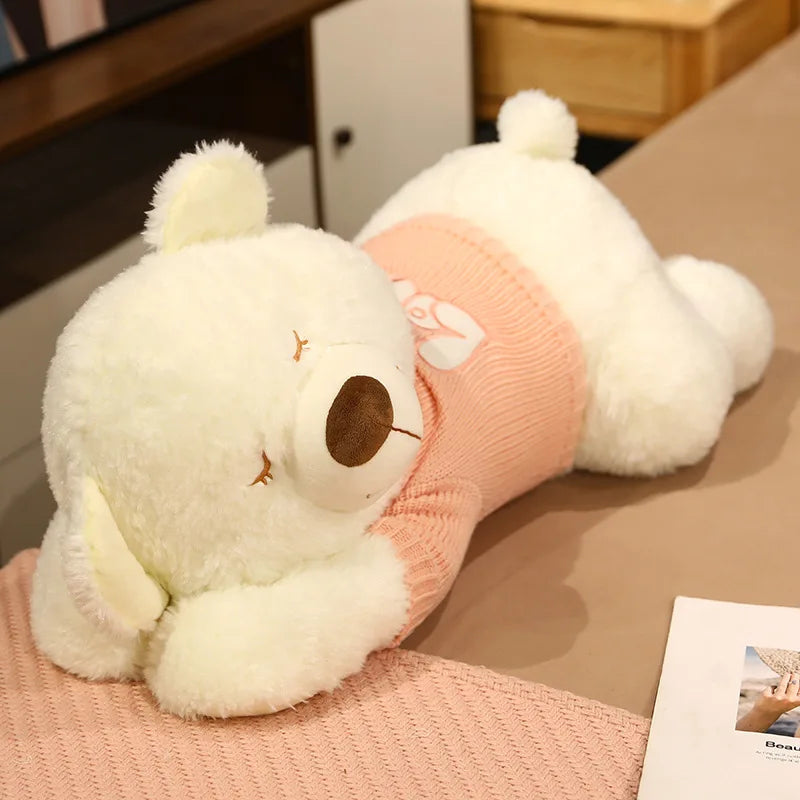 Cute Kawaii Puppy Dog Animal Plush Sleeping With Sweater dolls stuffed toys for children soft sleeping Teddy bear pillow ShopOnlyDeal