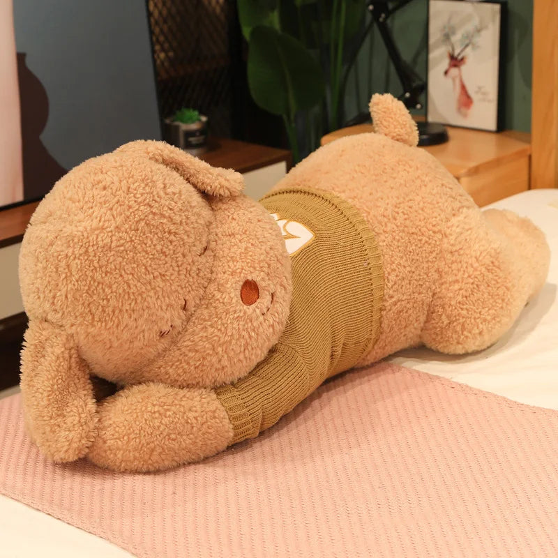 Cute Kawaii Puppy Dog Animal Plush Sleeping With Sweater dolls stuffed toys for children soft sleeping Teddy bear pillow ShopOnlyDeal