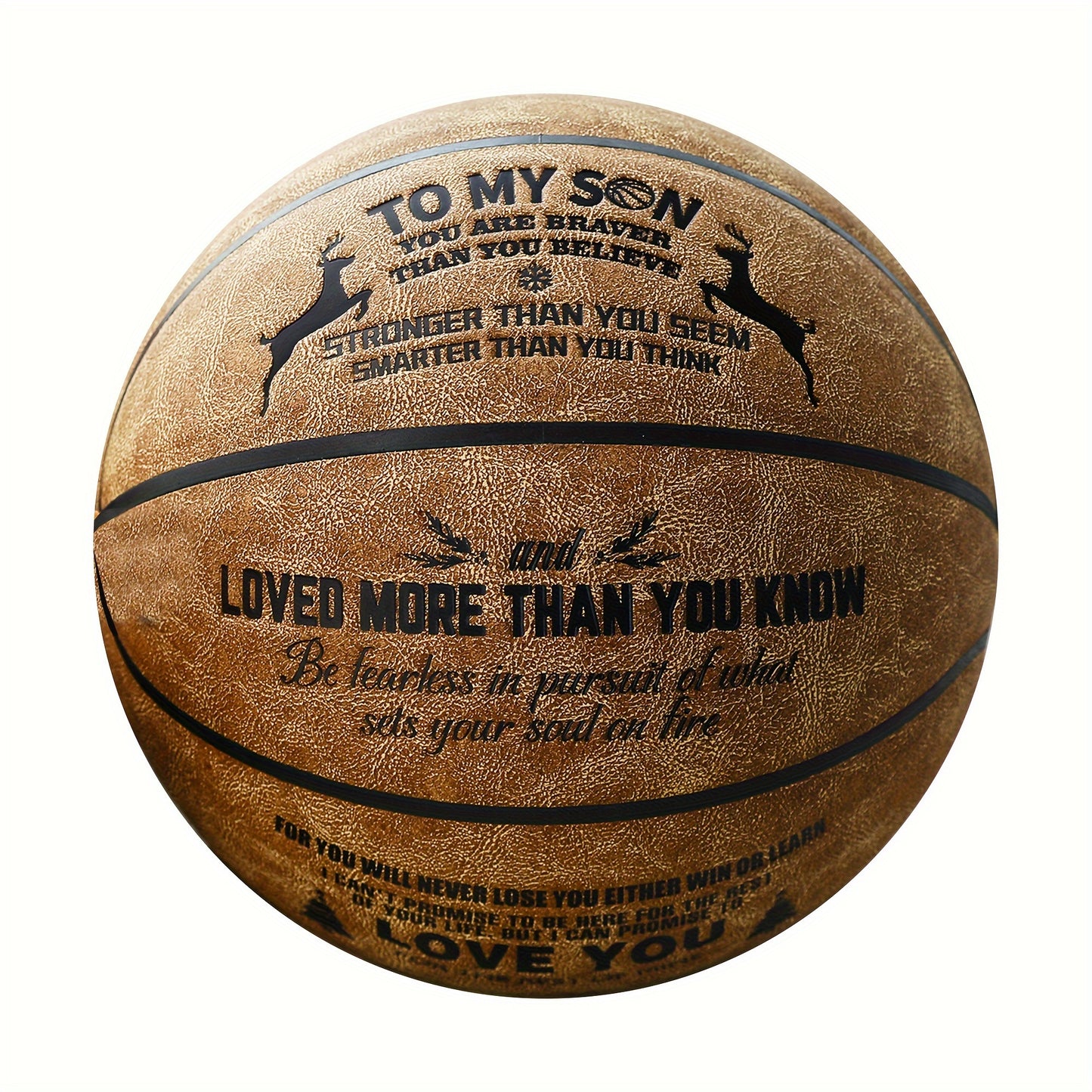 Basketball To My Son - You Are Braver Than You Believe - Ideal Gift For Christmas/birthday/thanksgiving Day/holiday/new Year (with Pump) - Temu ShopOnlyDeal