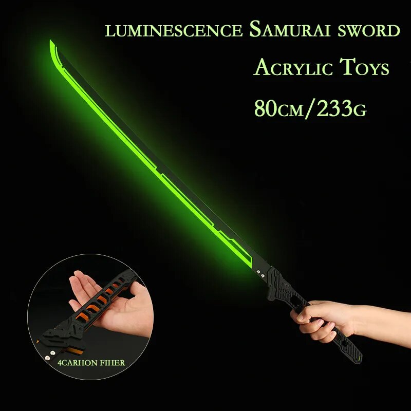 Light-Emitting Toys Lightsaber Large Model Real Japanese Sword Acrylic Toy 80cm 1:1 Knife Uncut Weapon Cosplay Peripheral Gifts ShopOnlyDeal