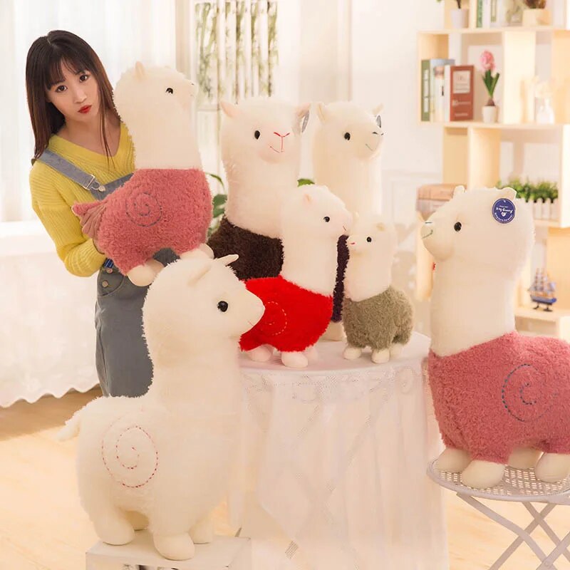 Alpaca Plush Toy Japanese Alpaca Soft 80cm Lovely Stuffed Cute Sheep Llama Animal Dolls Sleep Pillow Home Bed Decor Gift ShopOnlyDeal