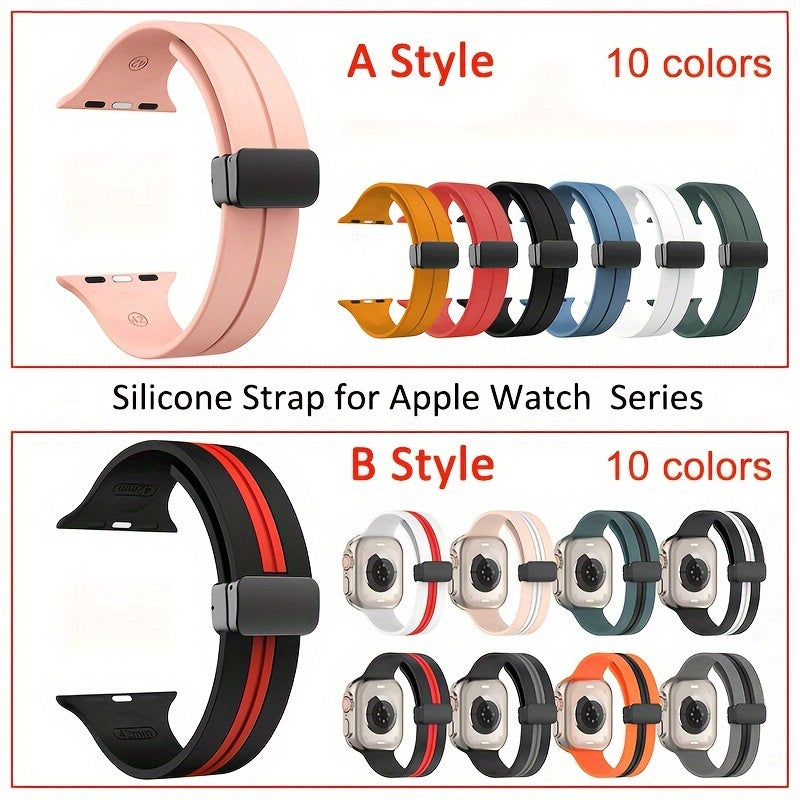 Enhance Your Apple Watch with Couple Magnetic Strap: Premium Silicone Bracelet for All Sizes (38mm to 49mm) - Compatible with iWatch Series Ultra 8, 7, 6, 5, 4, 3, SE ShopOnlyDeal