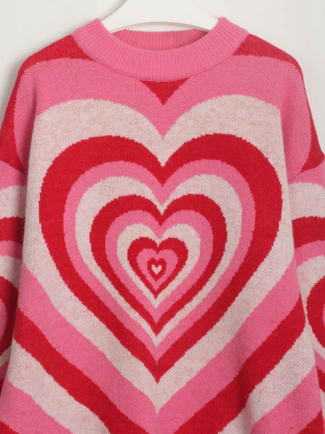 Heart Dropped Shoulder Sweater: Embrace Cozy Style with a Touch of Love and Elegance ShopOnlyDeal