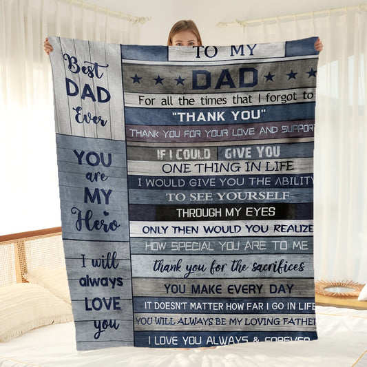 To My Father Flannel Blanket To My Dad Warm Cozy Soft Blanket For Bed Couch Sofa Office Travelling - Home & Kitchen - Temu ShopOnlyDeal