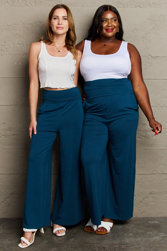 Cultivate Your Style: Embrace Culture Code's My Best Wish Full Size High Waisted Palazzo Pants for Ultimate Comfort and Chic Fashion ShopOnlyDeal