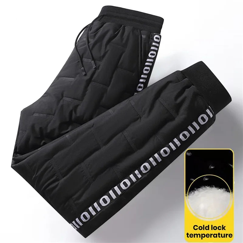 90% White Duck Down Padded Thicken Winter Warm Down Pants Men Joggers Sportswear Sweatpants Thermal Down Trousers Lovers XL-5XL ShopOnlyDeal