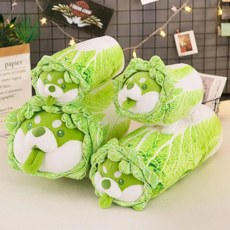 Cabbage Funny Shiba Inu 90cm Dog Cute Vegetable Fairy Anime Plush Toy Fluffy Stuffed Plant Soft Doll Kawaii Pillow Baby Kids Toys Gift ShopOnlyDeal