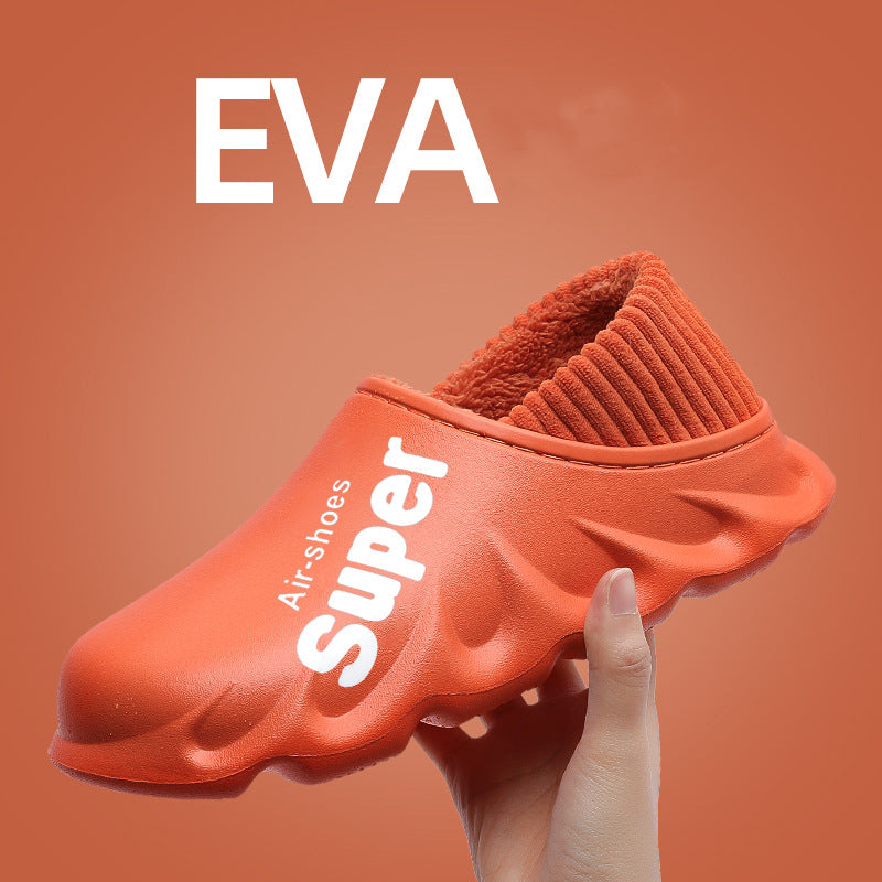 Home Slippers EVA Waterproof Warm Plush Indoor Shoes Couple Couple Shoes ShopOnlyDeal