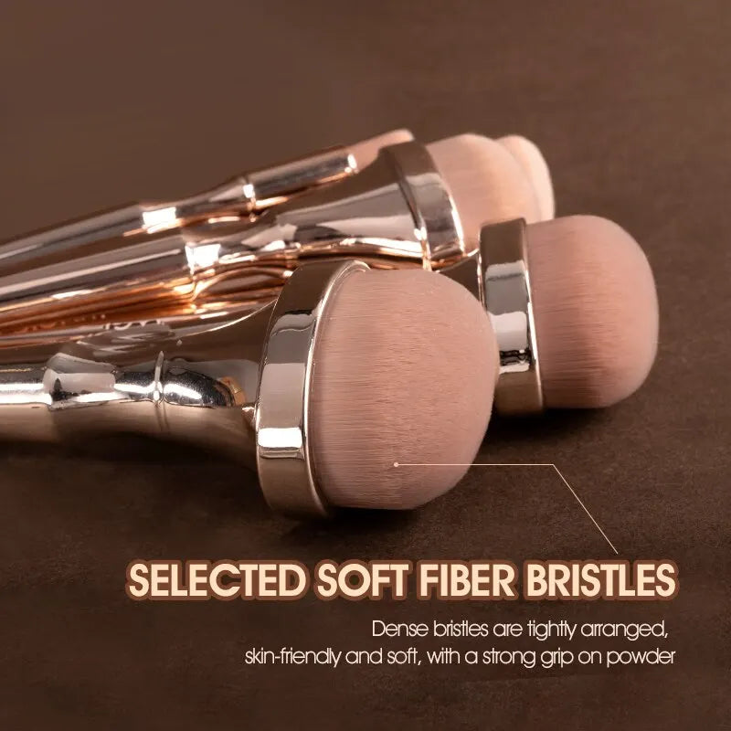 9PCS Professional Portable Makeup Brush Eyeshadow Foundation Repairing Blush Facial Concealer Beauty Tool Set Golden Combination ShopOnlyDeal