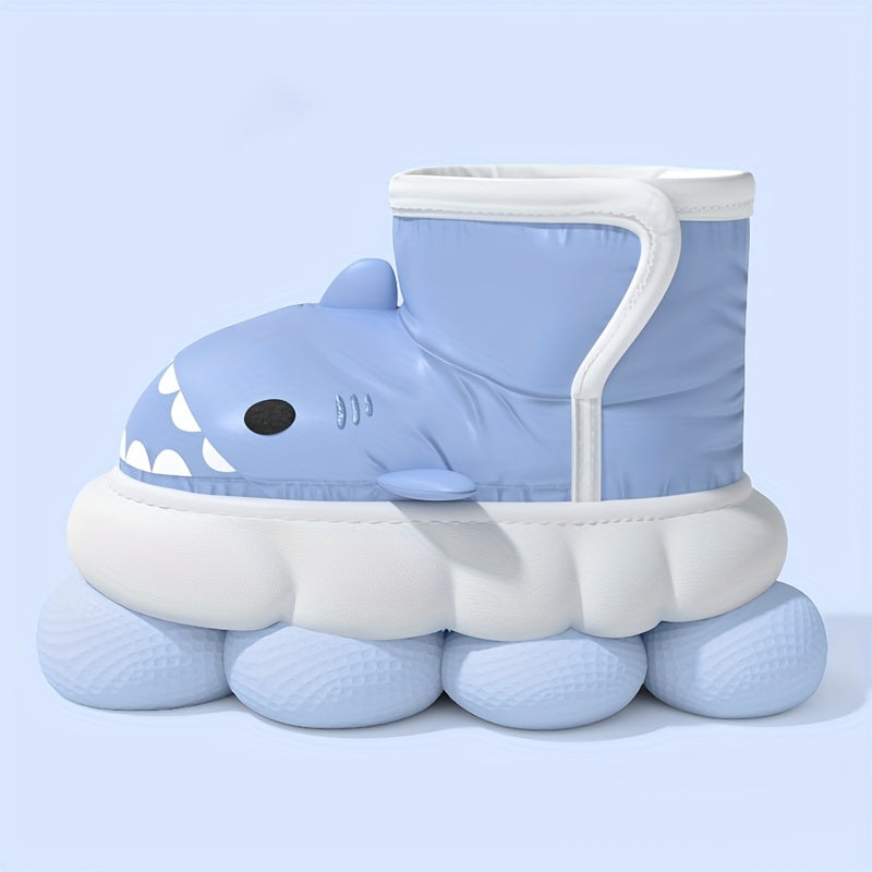 Kids Cute Cartoon Shark Comfortable Boots For Girls, Soft And Warm Plus Fleece Boots For Indoor Outdoor Walking, Autumn And Winter - Temu ShopOnlyDeal