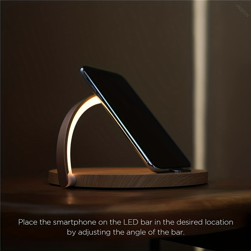 Christmas Gift Multifunction Wireless Charger Pad Stand Led Desk Table Lamp Touch Night Light Fast Charging Station Dock For Iphone Samsung - Temu ShopOnlyDeal