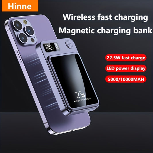 5000/10000mah Mobile Power Bank, /pd Super Fast Charge, Magnetic Wireless Charging Bank, Portable Mobile Phone Charger For Iphone15pro/14max/13/12 /android (usb, Type-c), With Led Power Display, Outdoor Emergency Power Backup Battery Pack - Temu ShopOnlyDeal