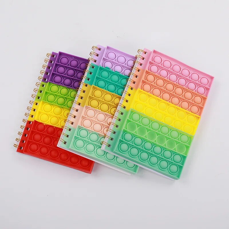 A5 Book Notepad Antistress Fidget Toys Student Office Supplies Push Bubble Pop Notebook Relieve Autism for Kids Adult Gifts ShopOnlyDeal