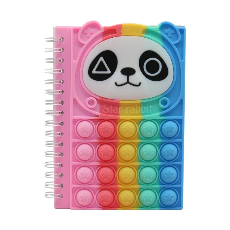 A6 Notepad And Journals Kawaii Notepads Fidget Toys Antistress Bubble Cartoo Panda Handbook Students School Office Supplies gift ShopOnlyDeal