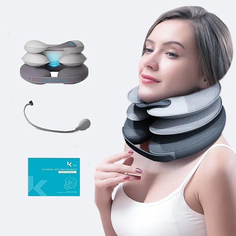 Neck Stretcher with Removable Air Pump - Cervical Traction Device, Inflatable Neck Brace for Neck Pain Relief ShopOnlyDeal