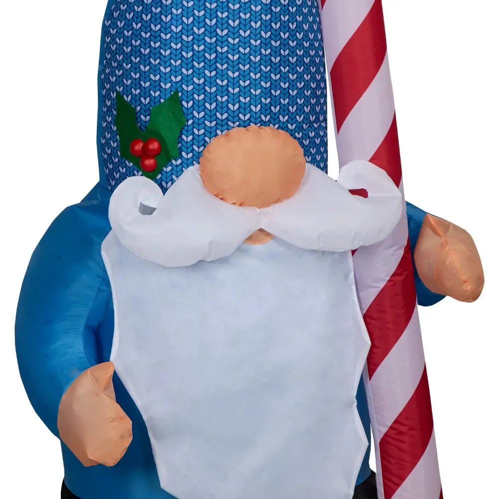 Airblown Inflatables Christmas 6.5 Foot Gnome with Candy Cane ShopOnlyDeal
