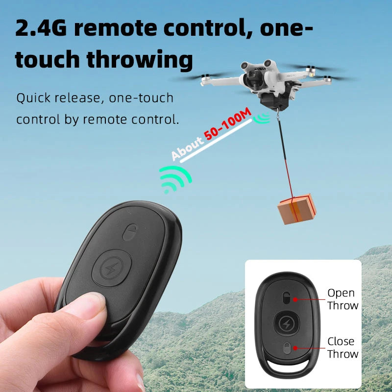 Airdrop System for DJI Mavic 3/2 Zoom AIR 2 Mini 2/Mini 3 Pro Drone Fishing Bait Wedding Ring Gift Deliver Life Rescue Thrower ShopOnlyDeal