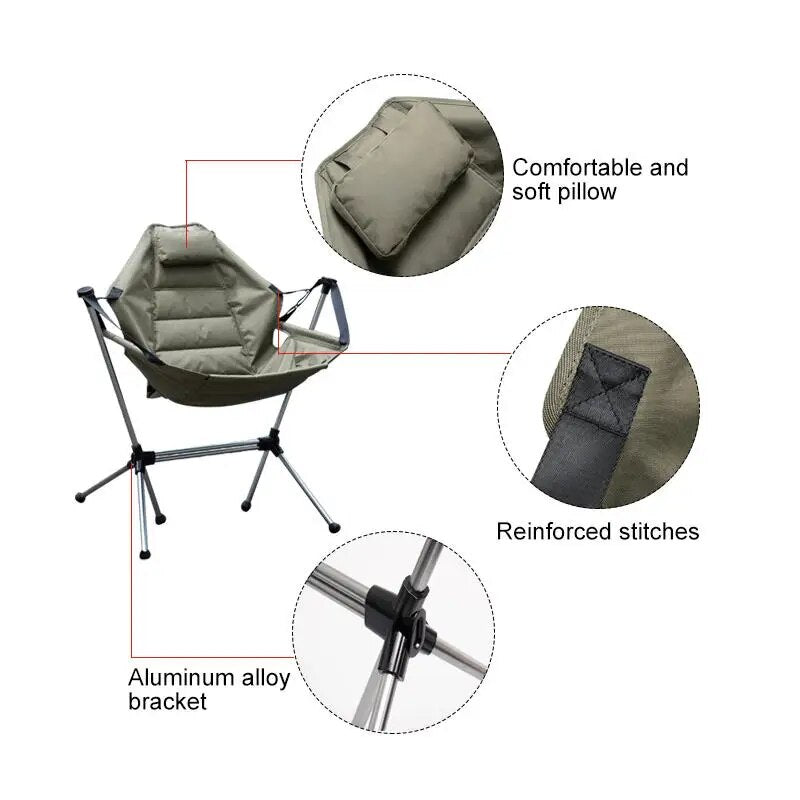 Camp Chair Aluminium Alloy Stargaze Recliner Luxury Camping Rocking Chair Garden Swinging Chairs with Bag Shop