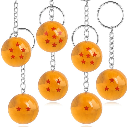 Anime Dragon Ball Series Keychain Charms Accessories 1 2 3 4 5 6 7 Star Dragon Balls Cosplay Keyring Pendant Holder Toys Gift ShopOnlyDeal