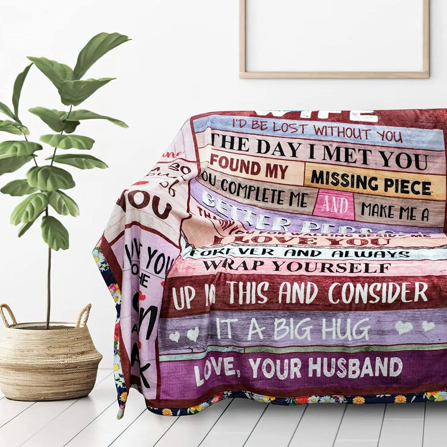 Anniversary Birthday Gift for Her Wife Gifts from Husband Romantic Weeding Women to My Wife Throw Blankets Mothers Day Christmas CPT Blanket Store