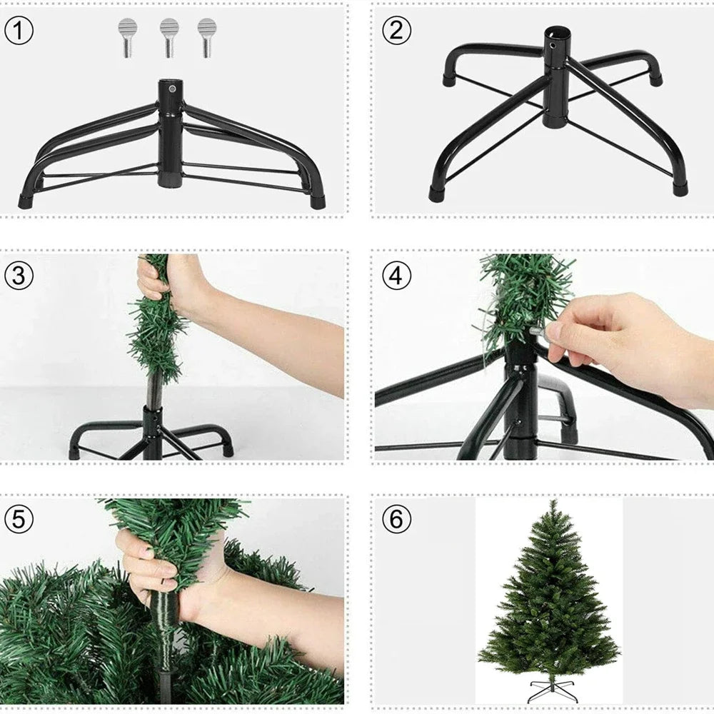 Premium Artificial PVC Christmas Tree: 150/180/210cm Green Large Fir Xmas Pine Tree - Eco-Friendly, Reusable, and Perfect for Festive Holiday Decor ShopOnlyDeal