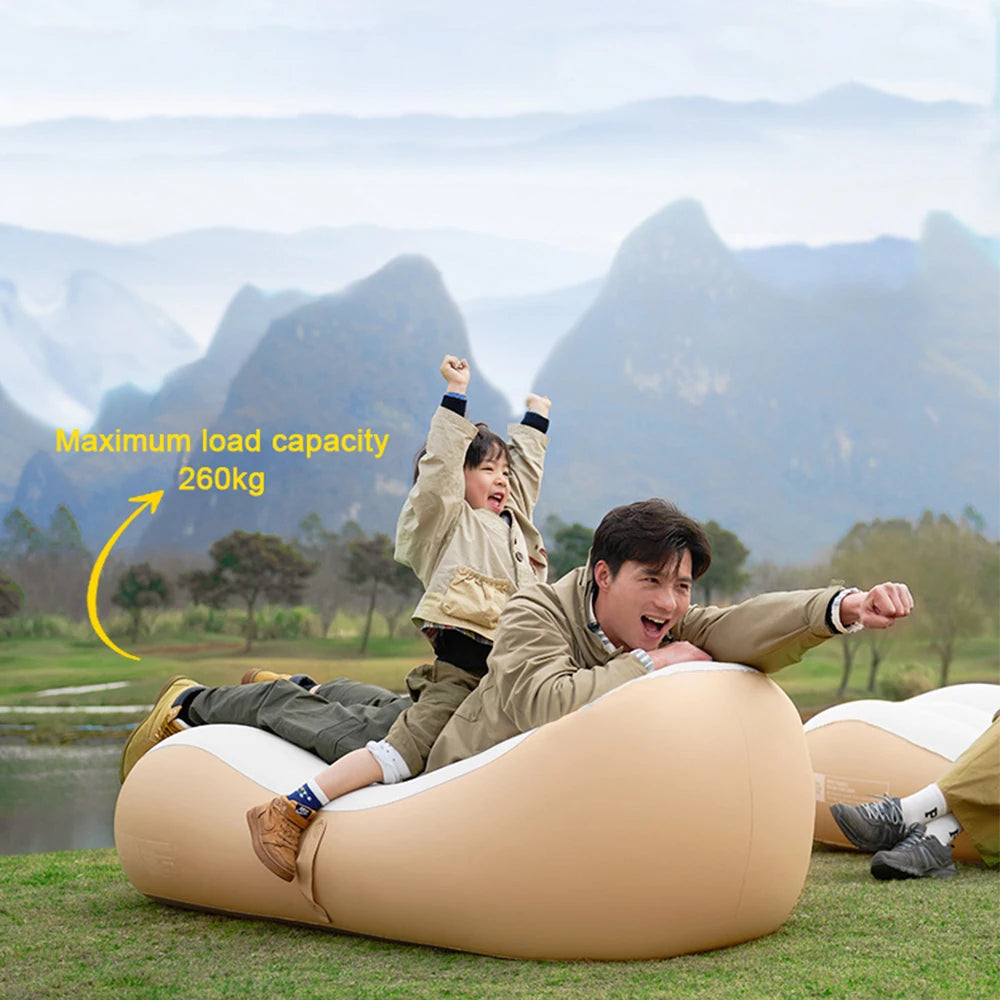 Portable Automatic Inflatable Sofa Outdoor Sofa Bed with Air Pump Sleeping Bag Household Recliner Camping Folding Chair Air Bag ShopOnlyDeal
