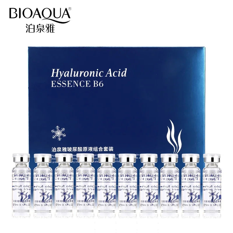 BIOAQUA 10pcs/lot Moisturizing Vitamins Hyaluronic Acid Serum Facial Skin Care Anti Wrinkle Anti Aging Collagen Essence Liquid ShopOnlyDeal