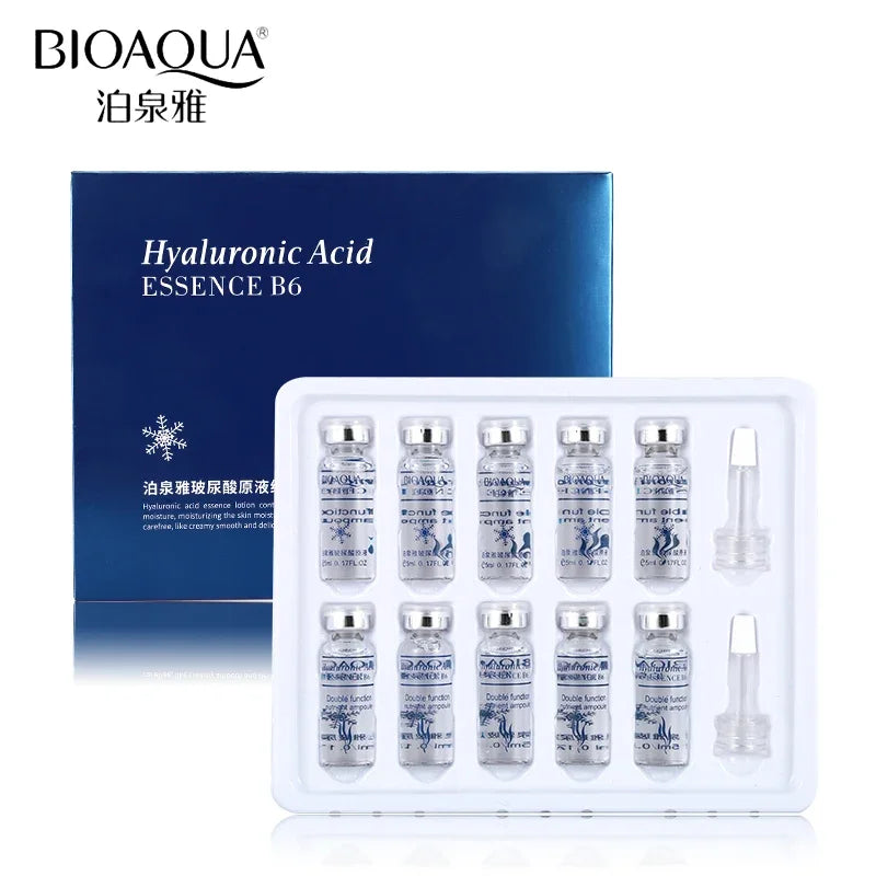 BIOAQUA 10pcs/lot Moisturizing Vitamins Hyaluronic Acid Serum Facial Skin Care Anti Wrinkle Anti Aging Collagen Essence Liquid ShopOnlyDeal