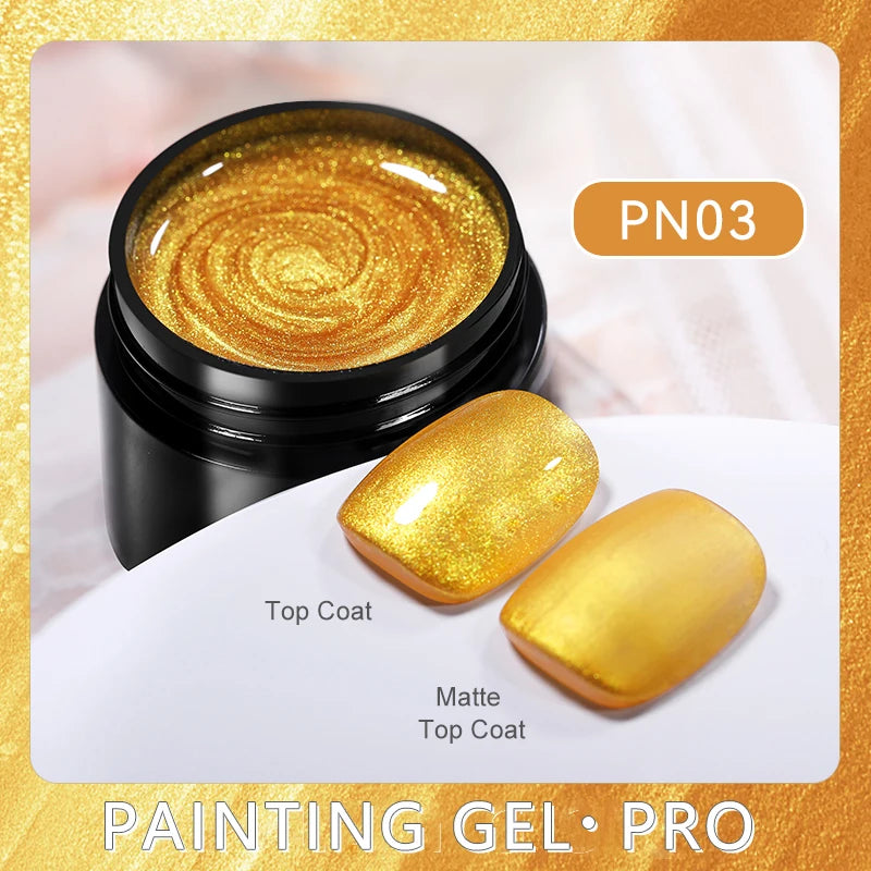 Luminous Metallic Painting Gel Polish: 5ML Gold & Silver Mirror Finish for Exquisite Nail Art ShopOnlyDeal