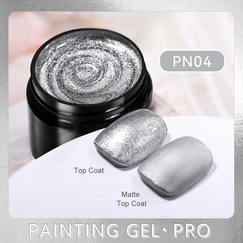 Luminous Metallic Painting Gel Polish: 5ML Gold & Silver Mirror Finish for Exquisite Nail Art ShopOnlyDeal