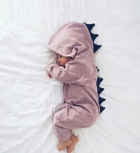 Dinosaur Costume Baby Boy Girl 3D Solid pink gray Rompers warm spring autumn cotton romper Playsuit Clothes EAMABABY Store