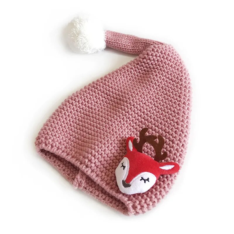 Cute Baby Beanie Christmas Hat Winter Kids Cartoon Knitted Baby Cap Infant Toddler Bonnet Children Hat for Girls Boys 1-4Y ShopOnlyDeal