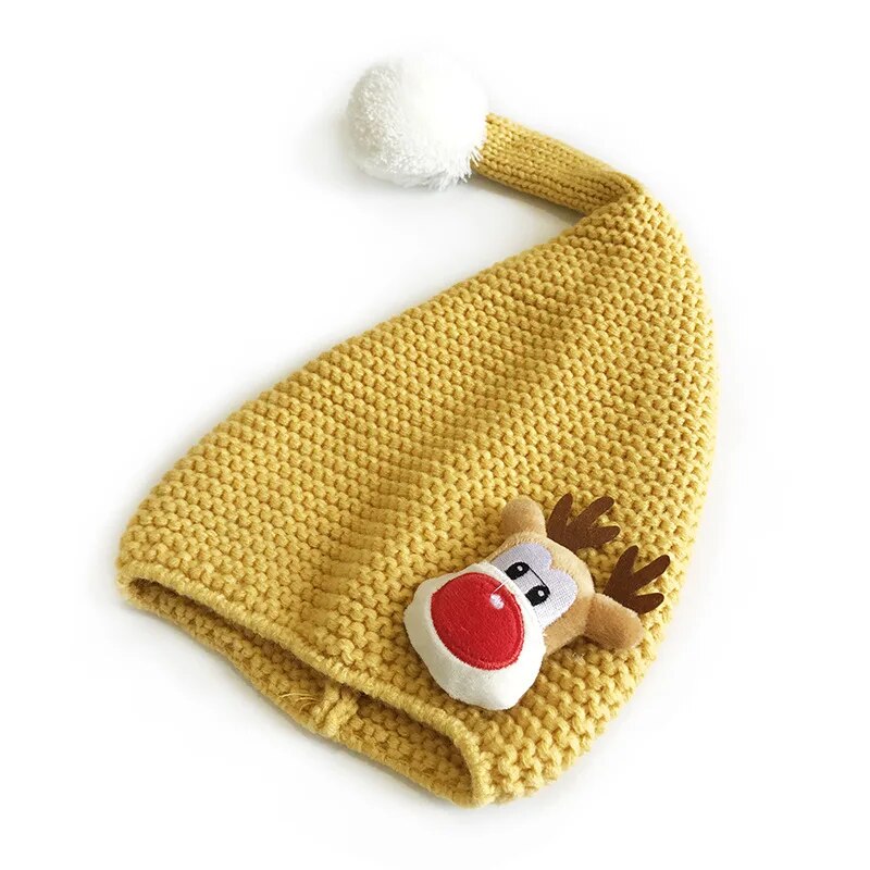 Cute Baby Beanie Christmas Hat Winter Kids Cartoon Knitted Baby Cap Infant Toddler Bonnet Children Hat for Girls Boys 1-4Y ShopOnlyDeal