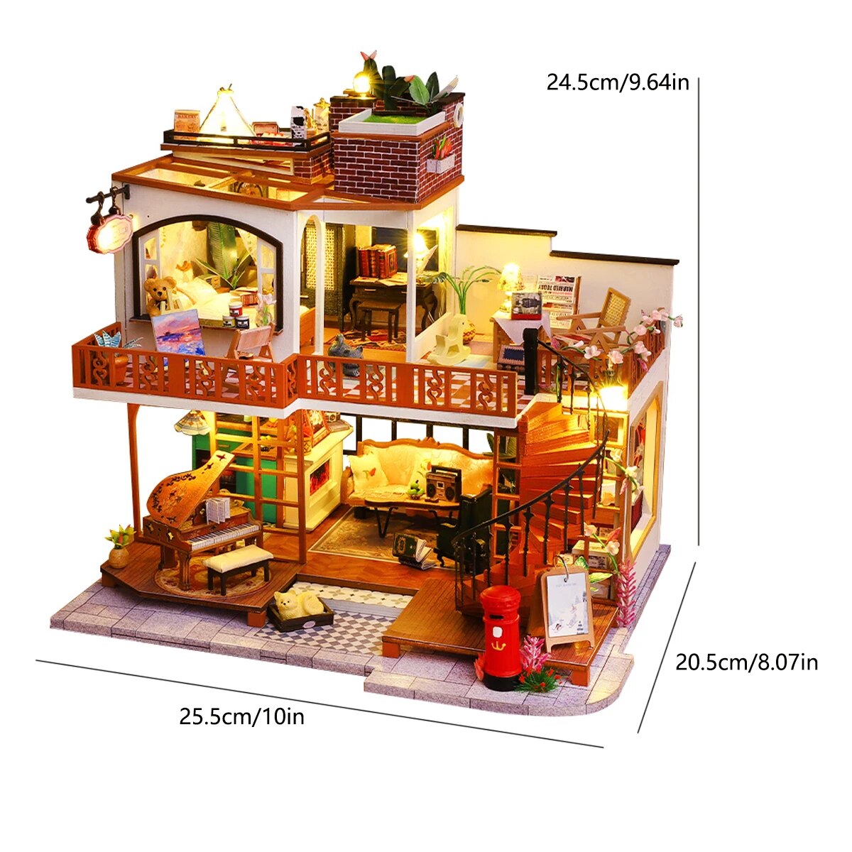 Baby House Kit Mini DIY Production 3D Puzzle Assembly Building Model Toys, Home Bedroom Decoration with Furniture Wooden Crafts ShopOnlyDeal